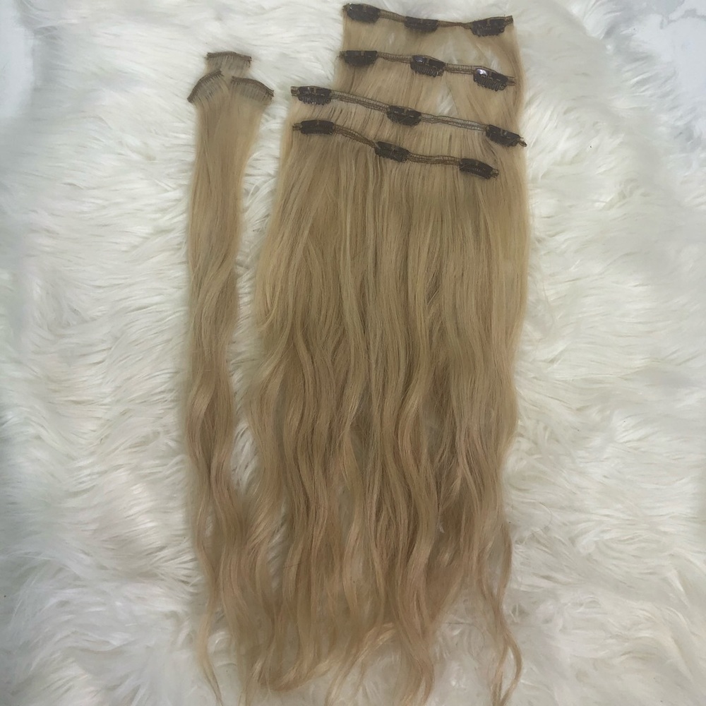 Remy Blonde Clip in hair extensions